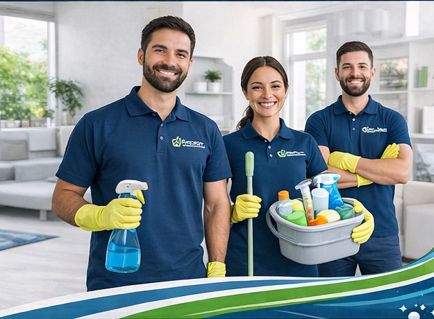 Professional cleaning team